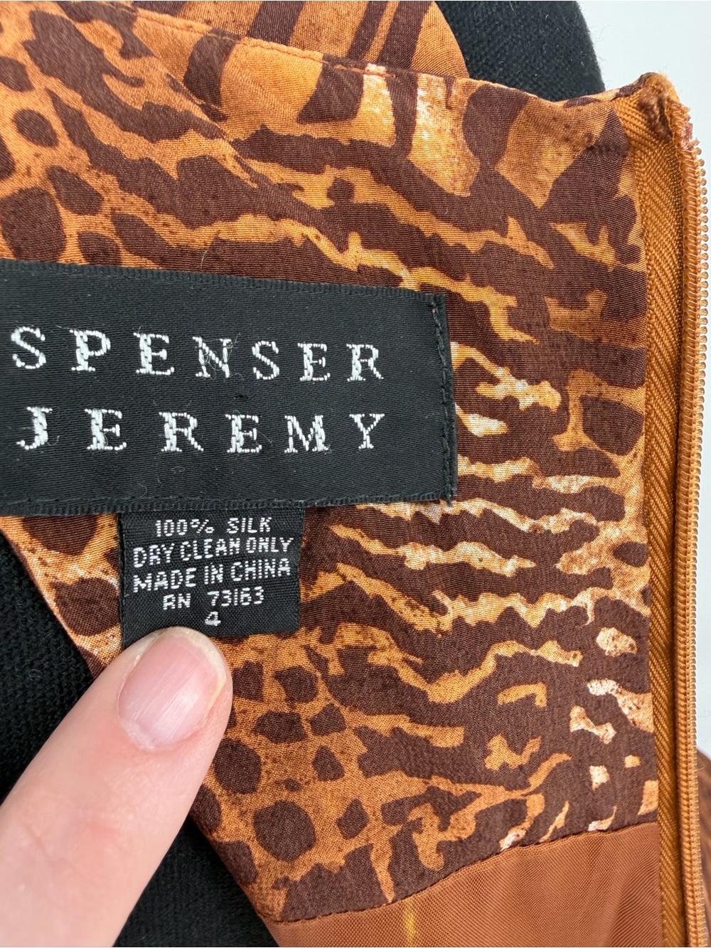 Spenser Jeremy Brown Animal-Print Sleeveless Maxi Dress silk leopard Y2K - Picture 9 of 10